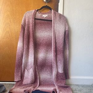 Red and white cardigan size small